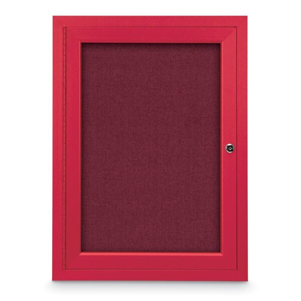 Slim Enclosed Corkboard, 11"x13-1/2", Black Alum Frame/Pearl